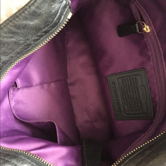 Coach Black Leather Studded Handbag - Picture 5 of 5